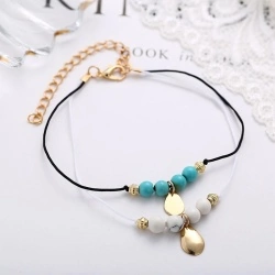 Браслет на ногу Бірюза та Мармур