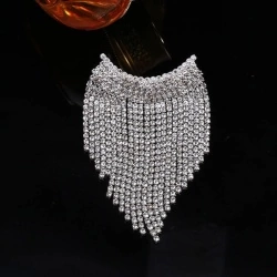 Брошь кристальный водопад