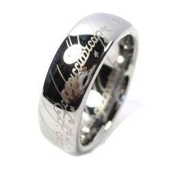 Кольцо Всевластия из стали серебристого цвета с цепочкой "The Lord of the Rings"