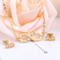 Набор украшений из стали Бесконечность: кулон и серьги
