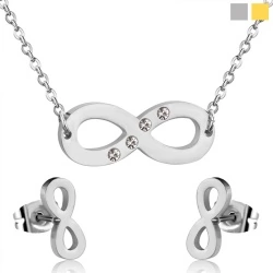 Набор украшений из стали Бесконечность: кулон и серьги