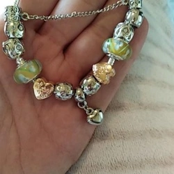 Браслет в стиле пандора Три сердца