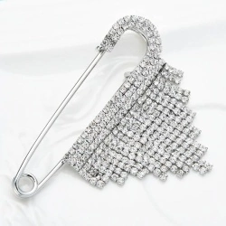 Брошь булавка кристальный водопад