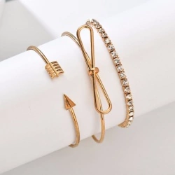 Набор браслетов: бант, стрела, кристалл lan — 2420