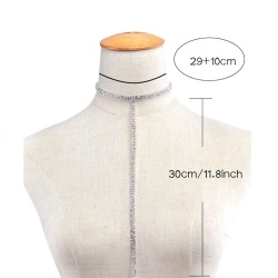 Довгий чокер подвійний кристалічний ланцюжок lan-2272