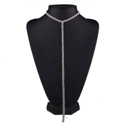 Довгий чокер подвійний кристалічний ланцюжок lan-2272