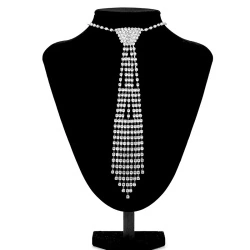 Колье Галстук с кристаллами