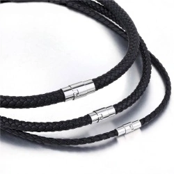 Кожаный шнурок на шею Spikes Плетение