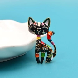 Брошка стильна Кішка