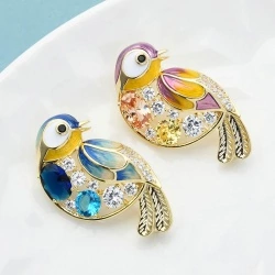 Премиум брошь Птичка lan-2808