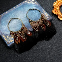 Серьги перья Ловец снов lan-3108