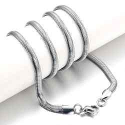 Цепочка из стали Snake Змейка широкая