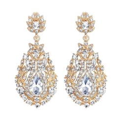 Вечерние серьги с камнями Marie