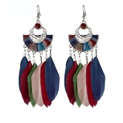 Серьги перья Этно стиль