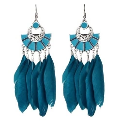 Серьги перья Этно стиль