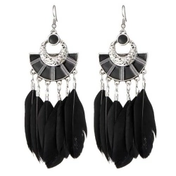 Серьги перья Этно стиль