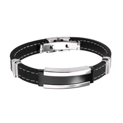 Браслет из каучука и стали lan – 2279