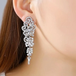 Свадебные серьги Annie с кристаллами свароски