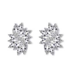 Золоті сережки з фіанітами.