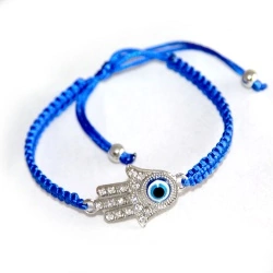 Браслет амулет Хамса синего цвета