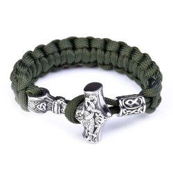 Паракордовий браслет Молот Тора М'єльнір хакі