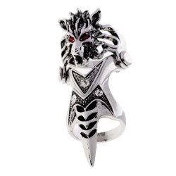 Кольцо на весь палец Волк