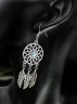 Длинные серьги Ловец снов серебристого цвета