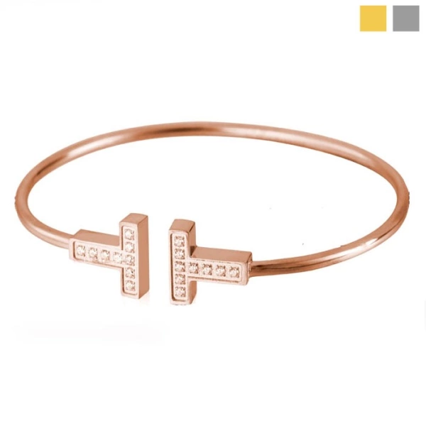 Браслет металлический Tiffany Double T
