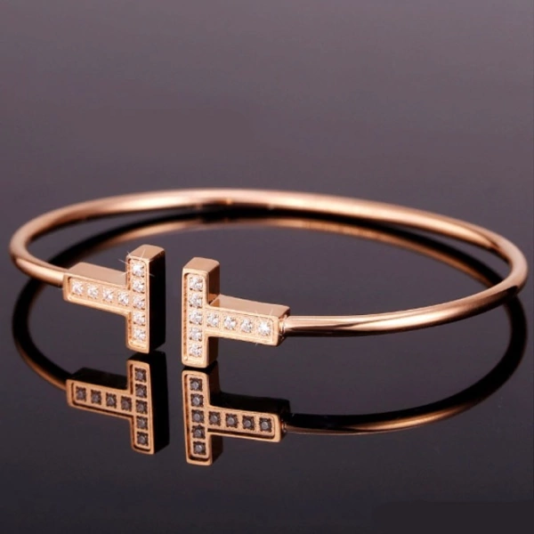 Браслет металлический Tiffany Double T