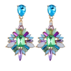 Длинные серьги с камнями Rainbow