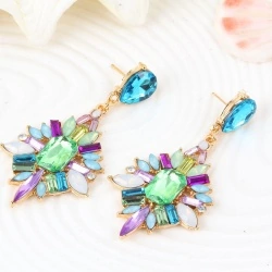 Длинные серьги с камнями Rainbow