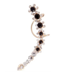 Кафф с камнями Flower white & black