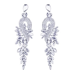 Вечерние серьги с камнями Грация