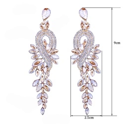 Вечерние серьги с камнями Грация