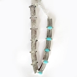 Чокер металлический с бирюзой lan-395