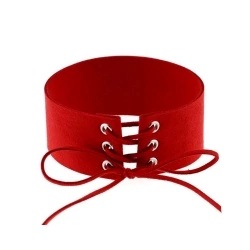 Замшевый чокер шнуровка по типу корсет lan-1428