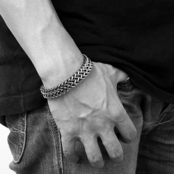 Браслет із сталі плетіння lan-2801