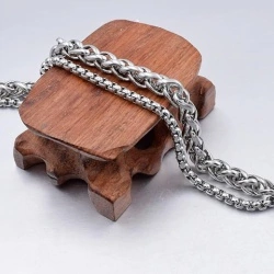 Браслет из стали Двойное плетения lan-2802