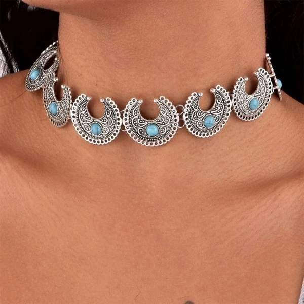 Чокер металлический в бохо стиле орнамент lan-740