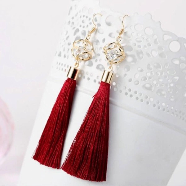 Серьги кисточки Кристалл