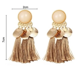 Сережки з золотистими пластинами