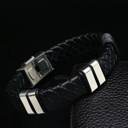 Чоловічий шкіряний браслет Kossa
