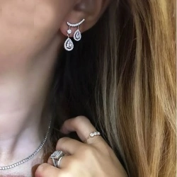 Серьги гвоздики две капли lan-2724