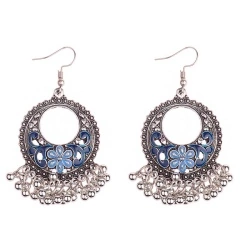 Серьги подвески бохо стиль Цветок завиток lan-2924