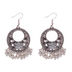 Серьги подвески бохо стиль Цветок завиток lan-2924