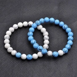 Браслети з натурального каменю Мармур та Бірюза lan – 2456