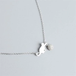 Цепочка на шею Кошка с клубком lan-2829