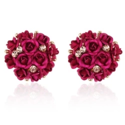 Серьги гвоздики Розы