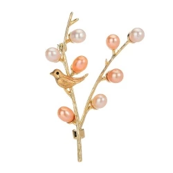 Брошка пташка на гілочці lan-3030