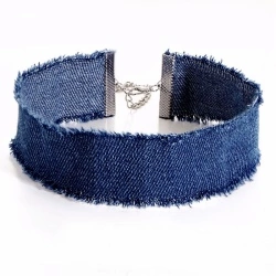 Чокер джинсовий з бахромою lan-221.
